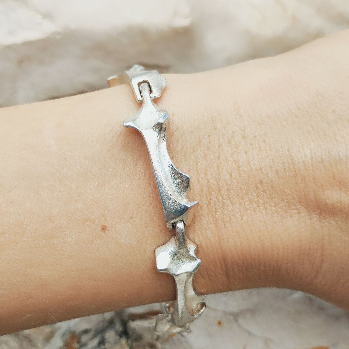 Vintage Lapponia Spica Sterling Silver Bracelet by Björn Weckström, 1990