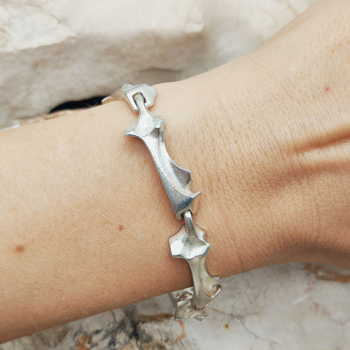 Vintage Lapponia Spica Sterling Silver Bracelet by Björn Weckström, 1990