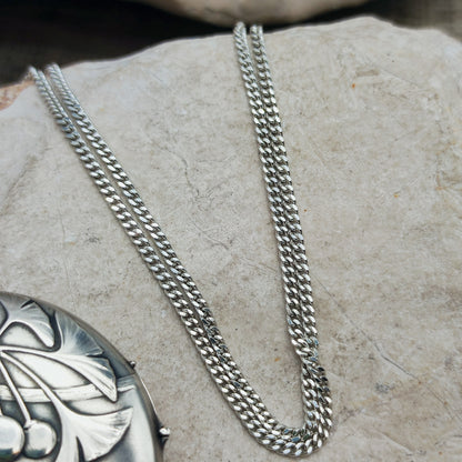 Antique Art Nouveau 800 Silver Ginkgo Locket
