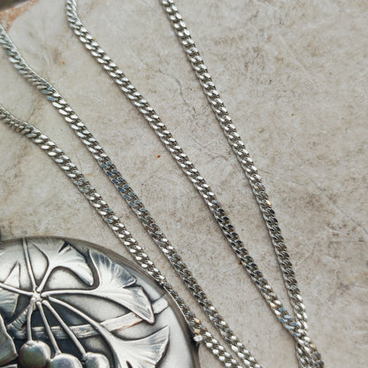 Antique Art Nouveau 800 Silver Ginkgo Locket