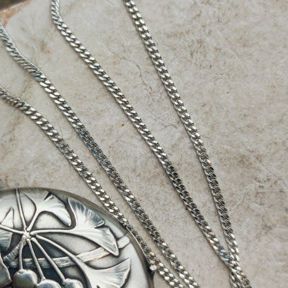Antique Art Nouveau 800 Silver Ginkgo Locket