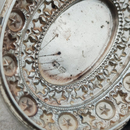 Antique Victorian Sterling Silver Book Chain and Locket by Robert James Dick, 1884