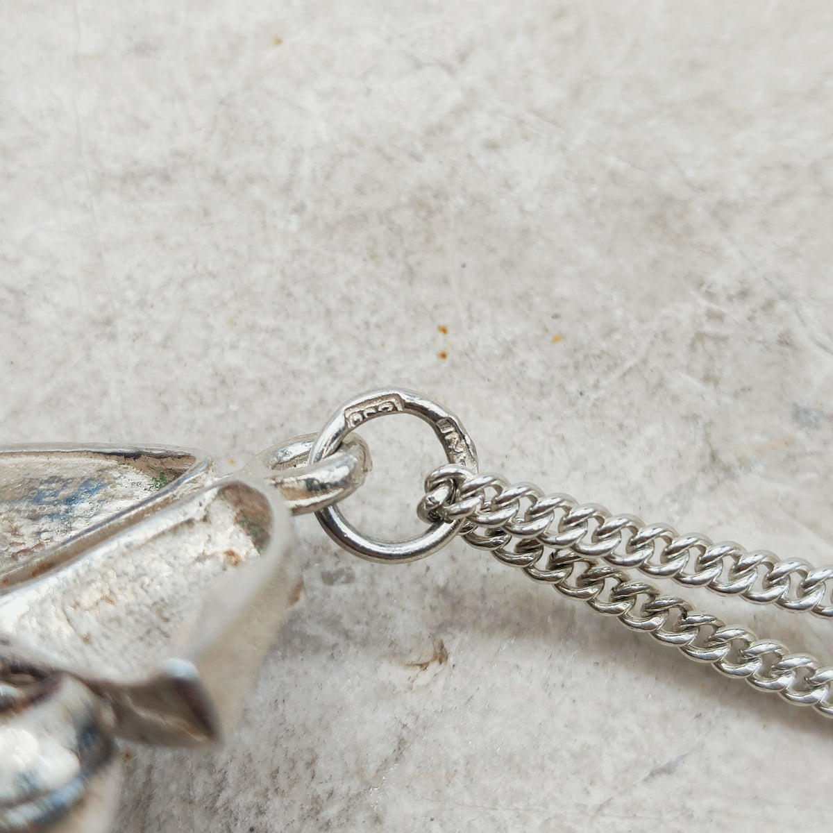Vintage Finnish AKT 830 Silver Brutalist Pendant Necklace