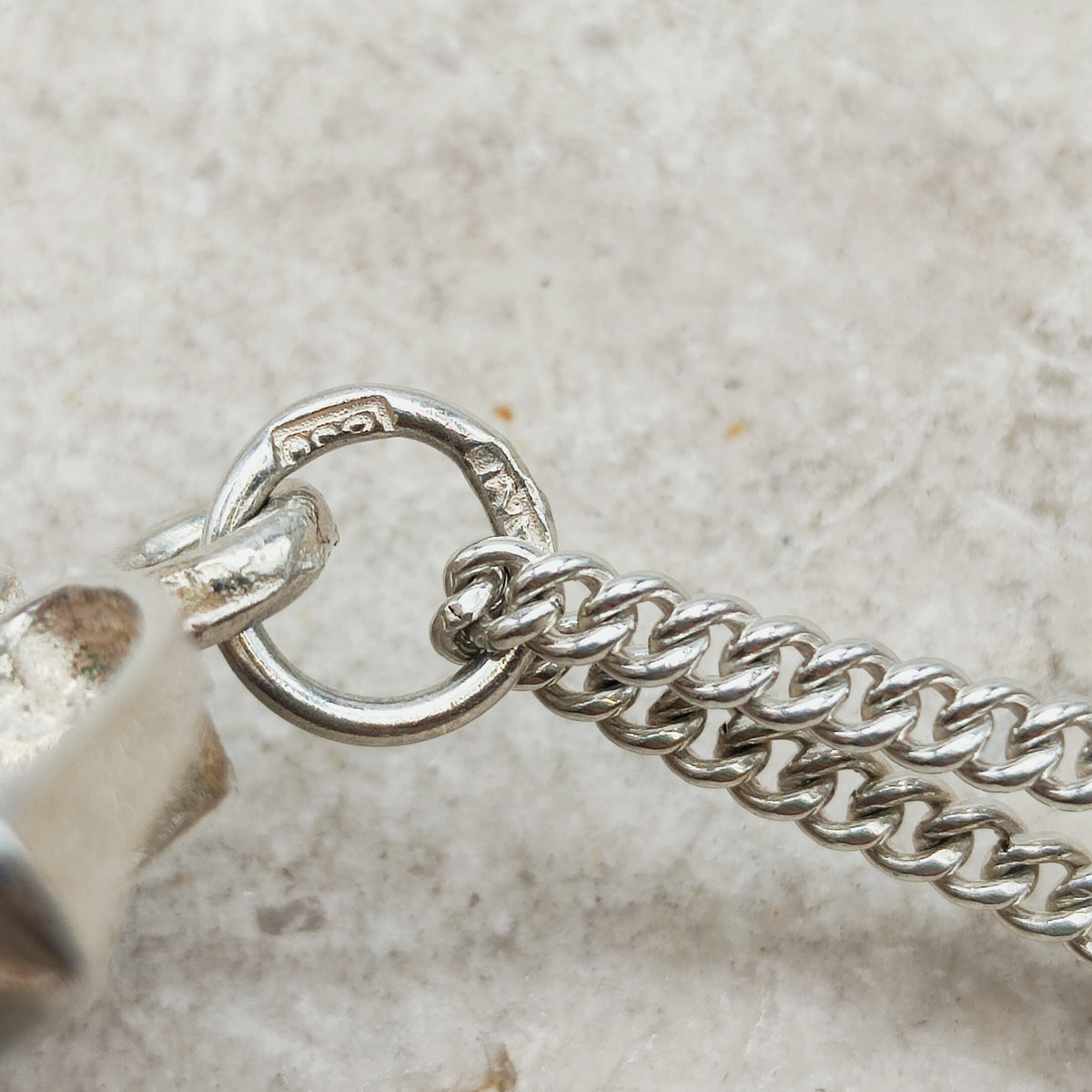 Vintage Finnish AKT 830 Silver Brutalist Pendant Necklace
