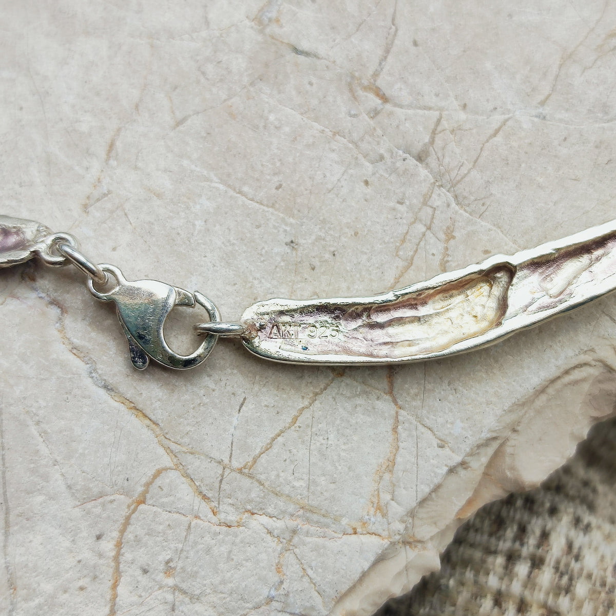 Finnish AKT Sterling Silver Sculptural Collar Necklace