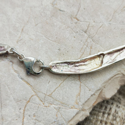 Finnish AKT Sterling Silver Sculptural Collar Necklace