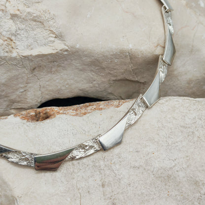 Vintage Modernist Silver Necklave by Riitta Hakala for Tammen Koru