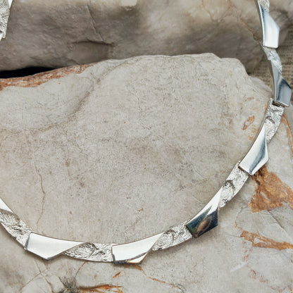 Vintage Modernist Silver Necklave by Riitta Hakala for Tammen Koru