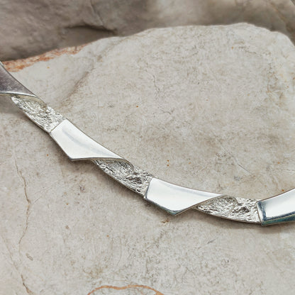 Vintage Modernist Silver Necklave by Riitta Hakala for Tammen Koru