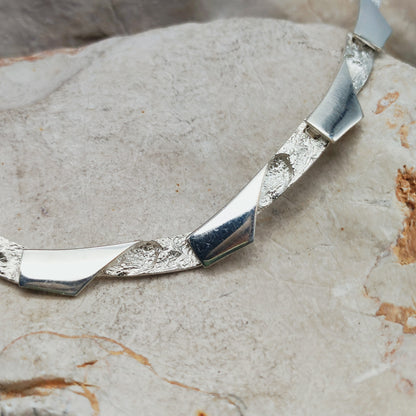 Vintage Modernist Silver Necklave by Riitta Hakala for Tammen Koru