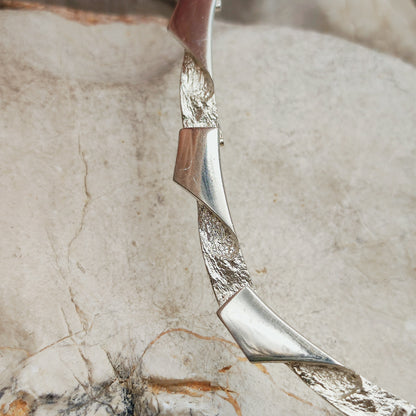 Vintage Modernist Silver Necklave by Riitta Hakala for Tammen Koru