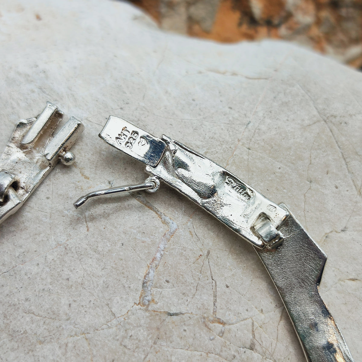 Vintage Modernist Silver Necklave by Riitta Hakala for Tammen Koru