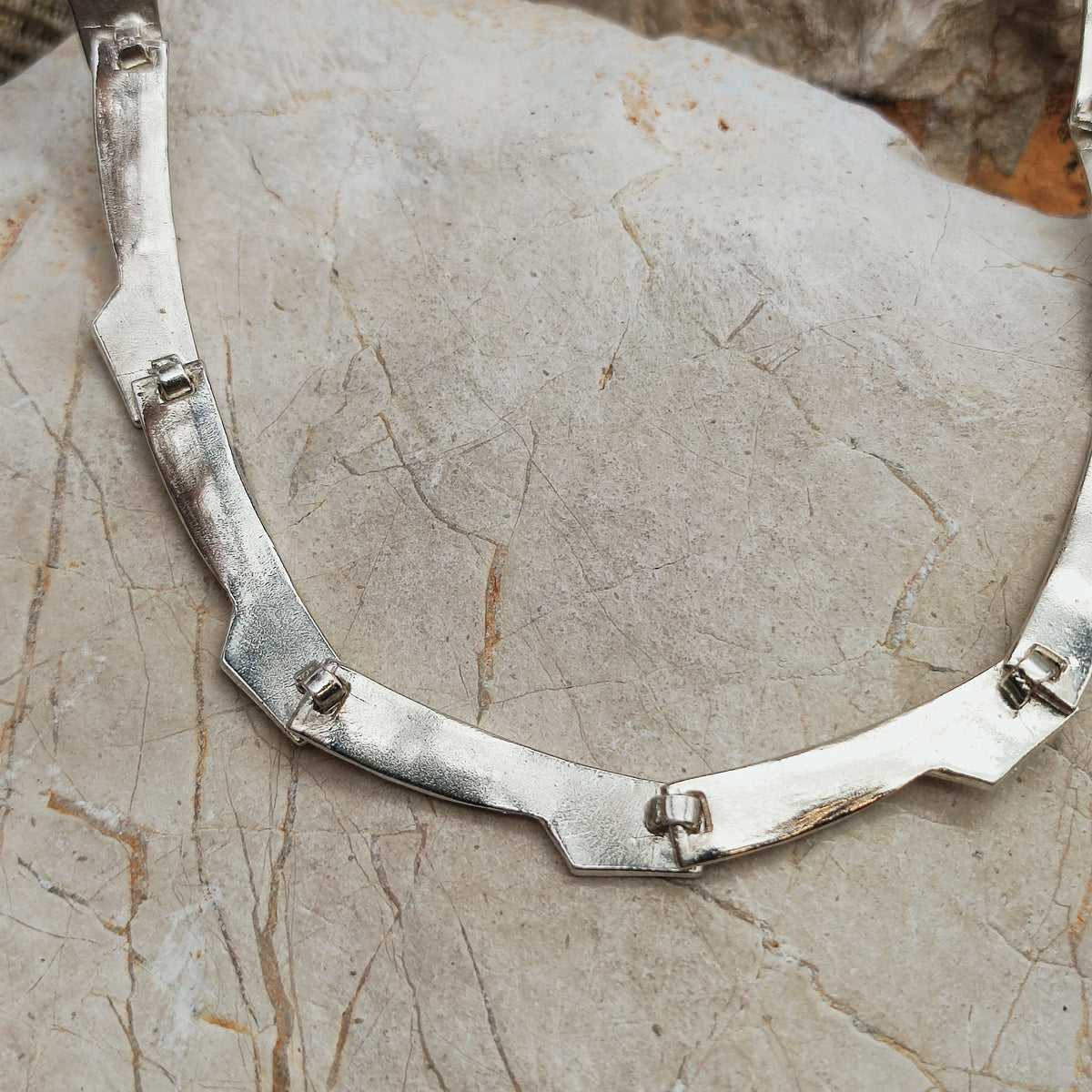 Vintage Modernist Silver Necklave by Riitta Hakala for Tammen Koru