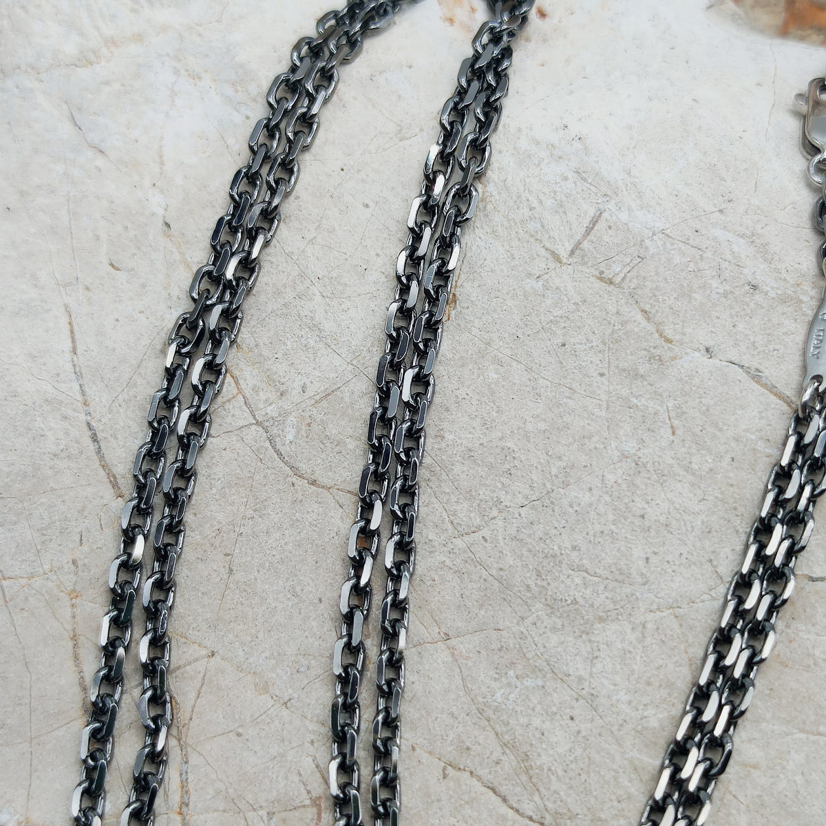 Vintage Mies De Wilde Brutalist Sterling Silver Couple Pendant Necklace