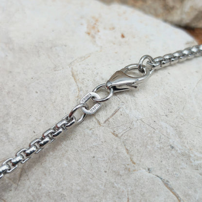 Vintage Mies De Wilde Brutalist Sterling Silver Pearl Pendant Necklace