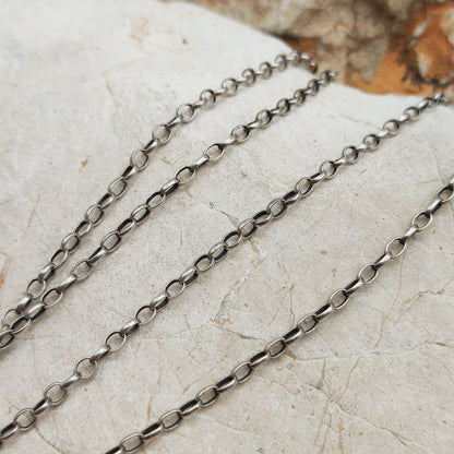 Vintage Hannu Ikonen Crescent Reindeer Moss Silver Necklace