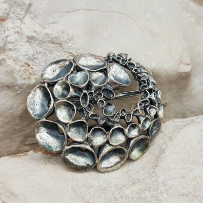 Vintage Hannu Ikonen Sterling Silver Reindeer Moss Brooch