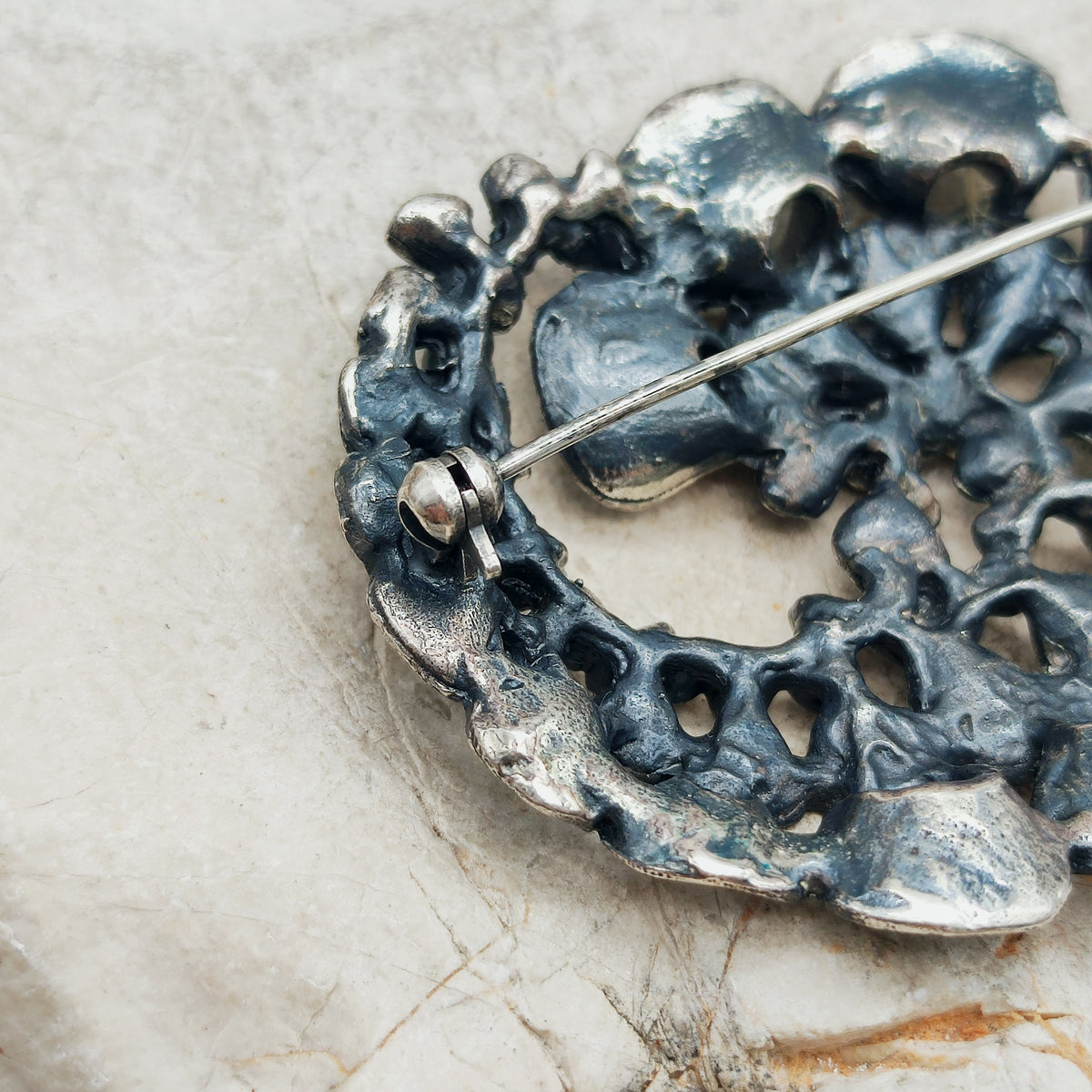 Vintage Hannu Ikonen Sterling Silver Reindeer Moss Brooch